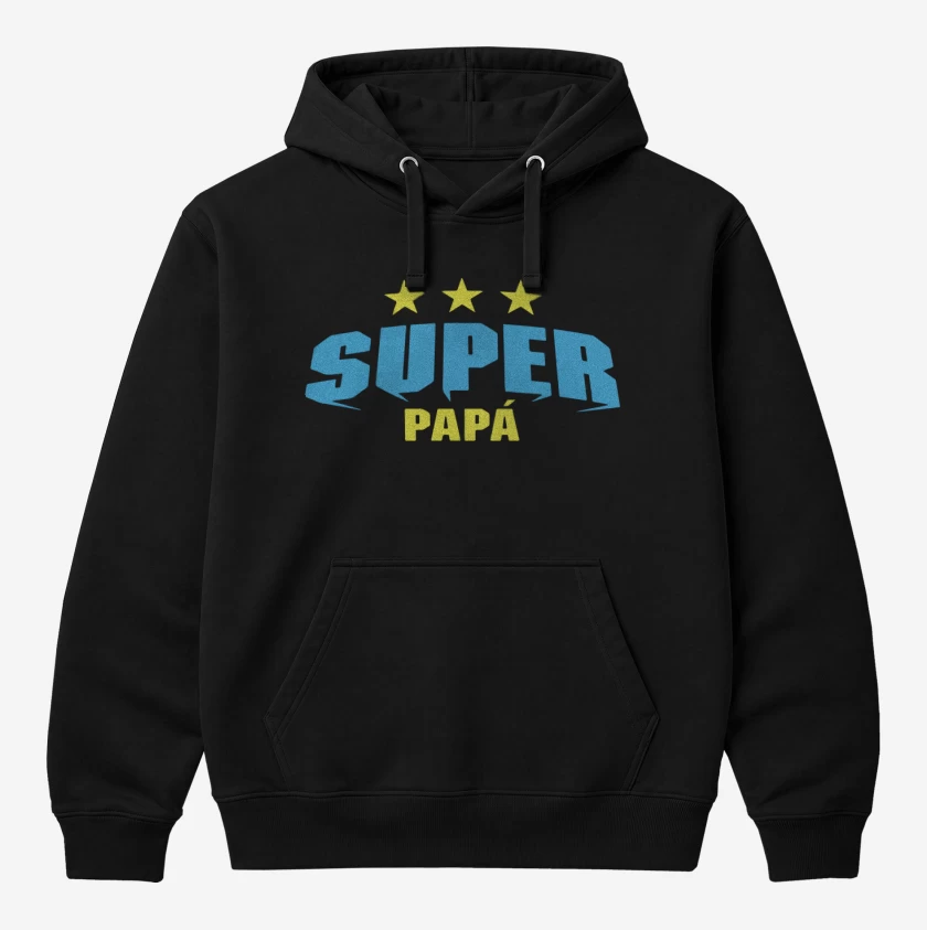 Polerón Canguro Negro de Super papá 3