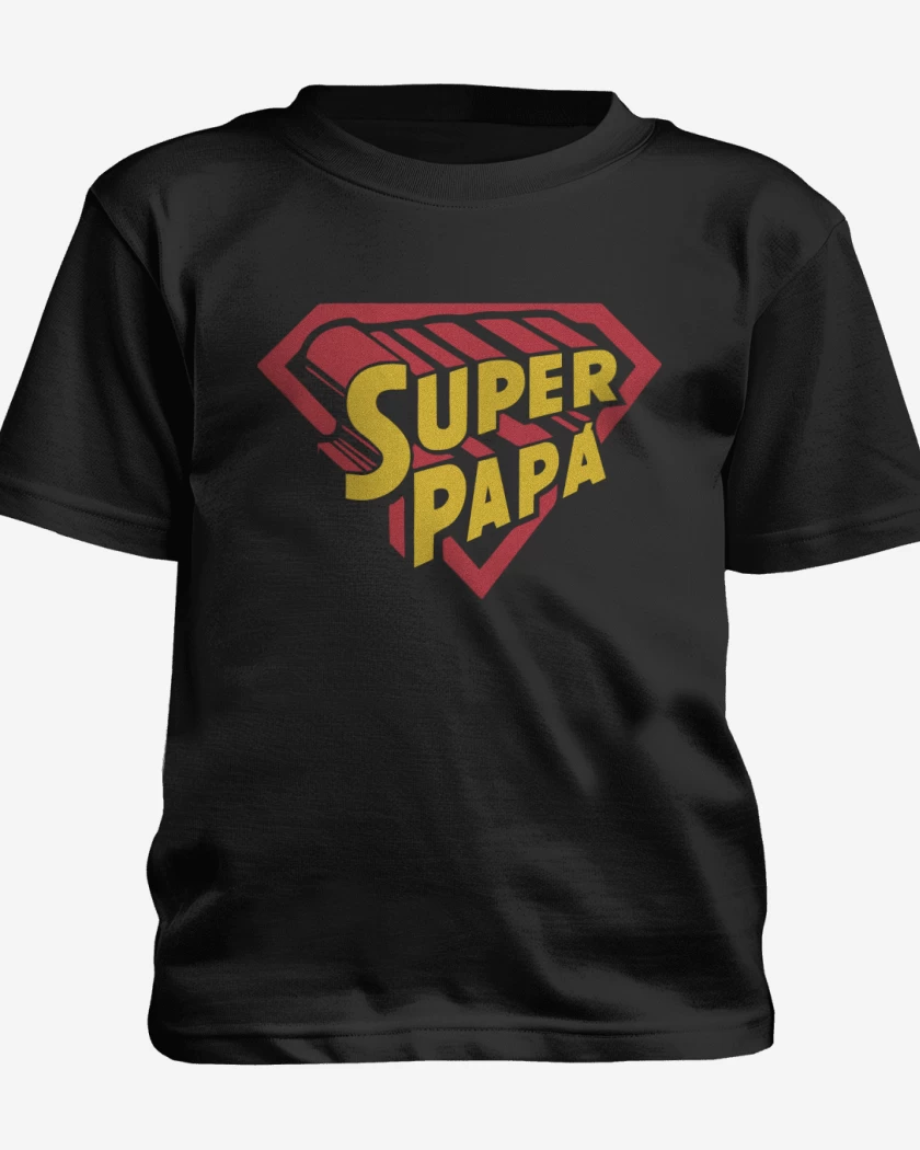 Polera de niño Negro de Super papá 2