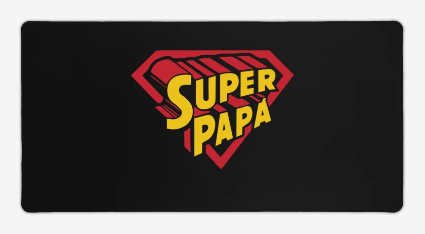 Mouse pad Gamer Negro de Super papá 2