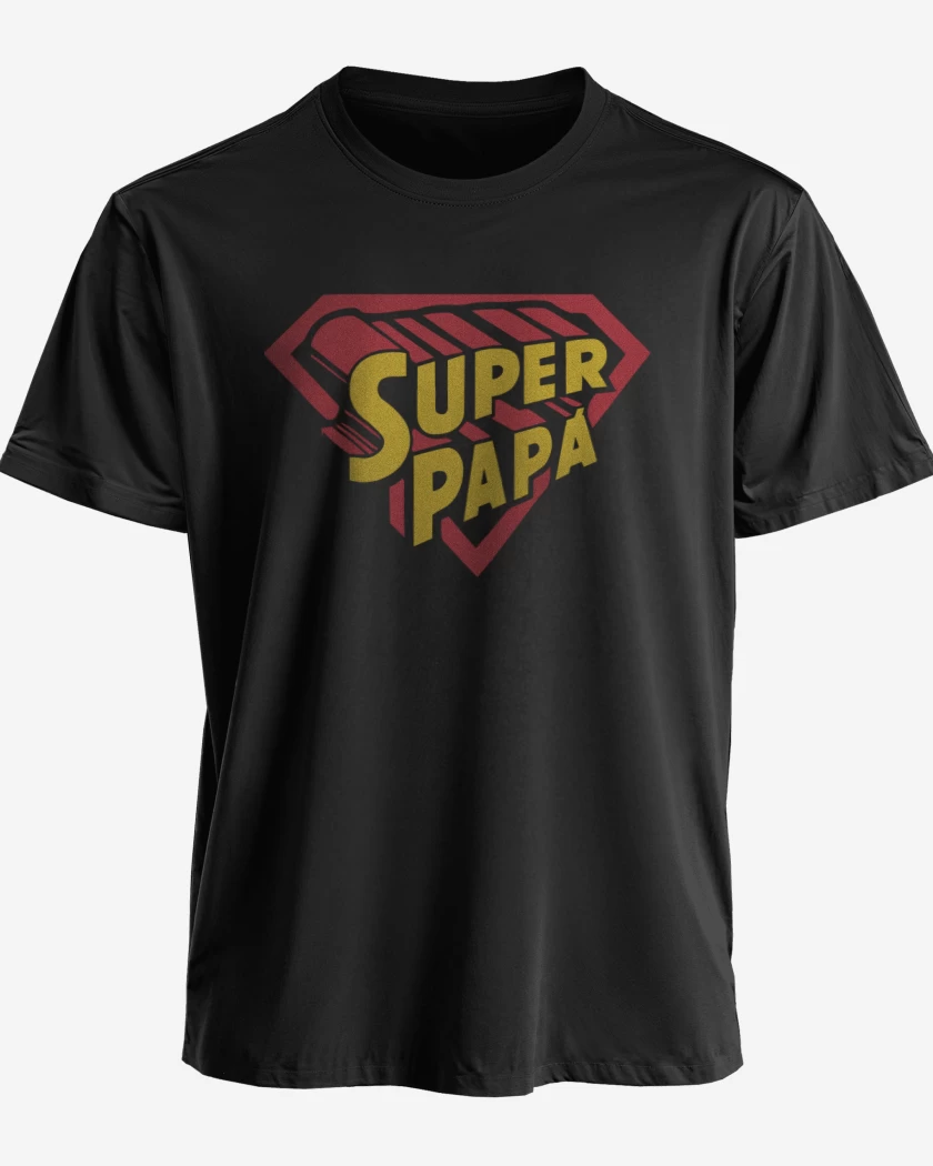 Polera Negro de Super papá 2