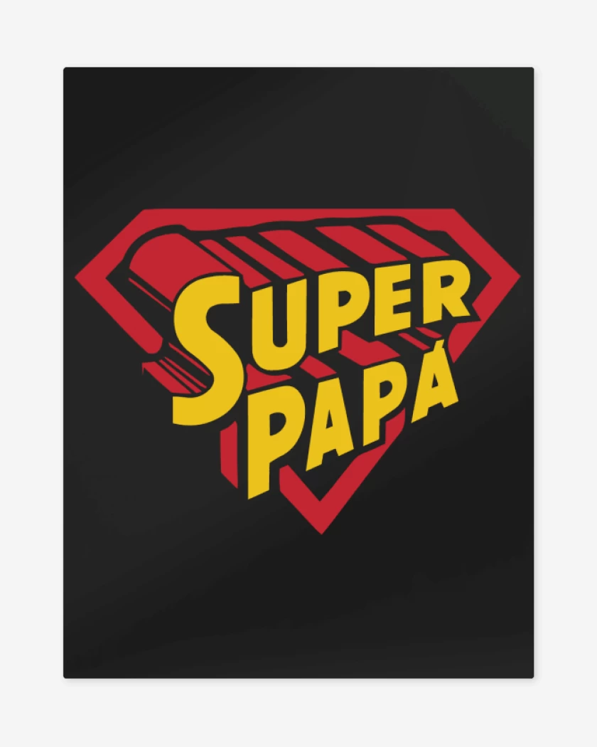 Print metalico Negro de Super papá 2