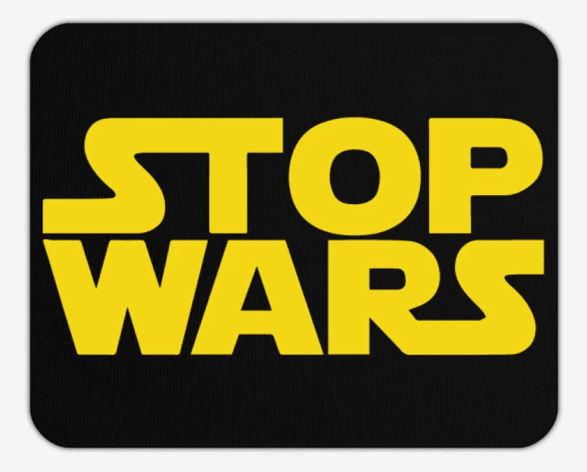 Mousepad Negro de Star Wars - Stop Wars