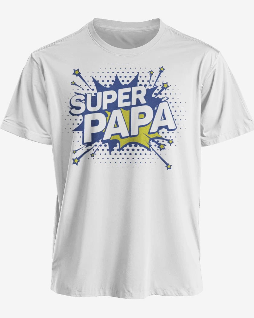 Polera premium Blanco de Super papa 4
