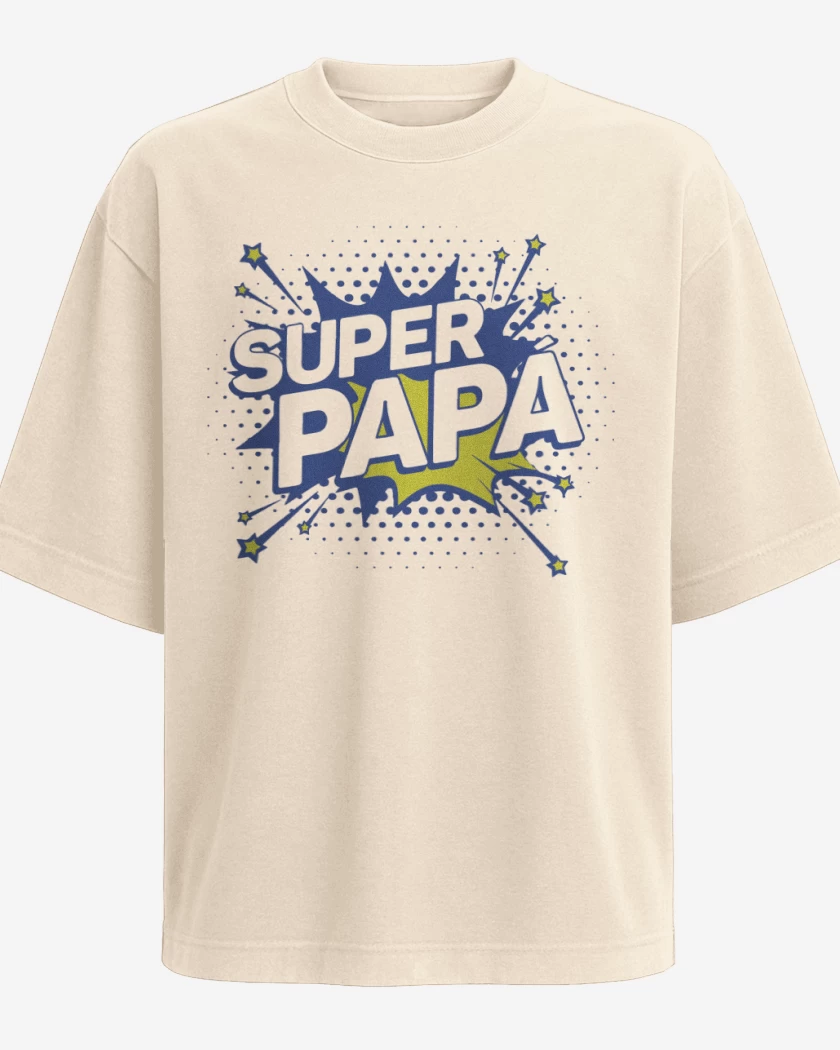 Polera Oversize Beige de Super papa 4