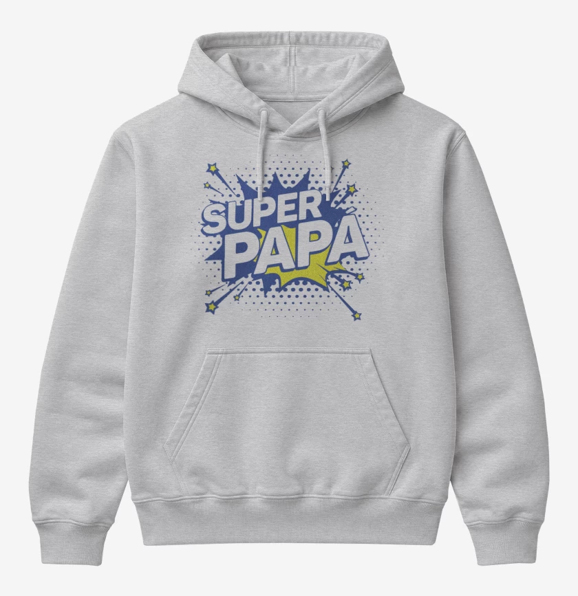 Poleron Canguro básico Gris Melange de Super papa 4