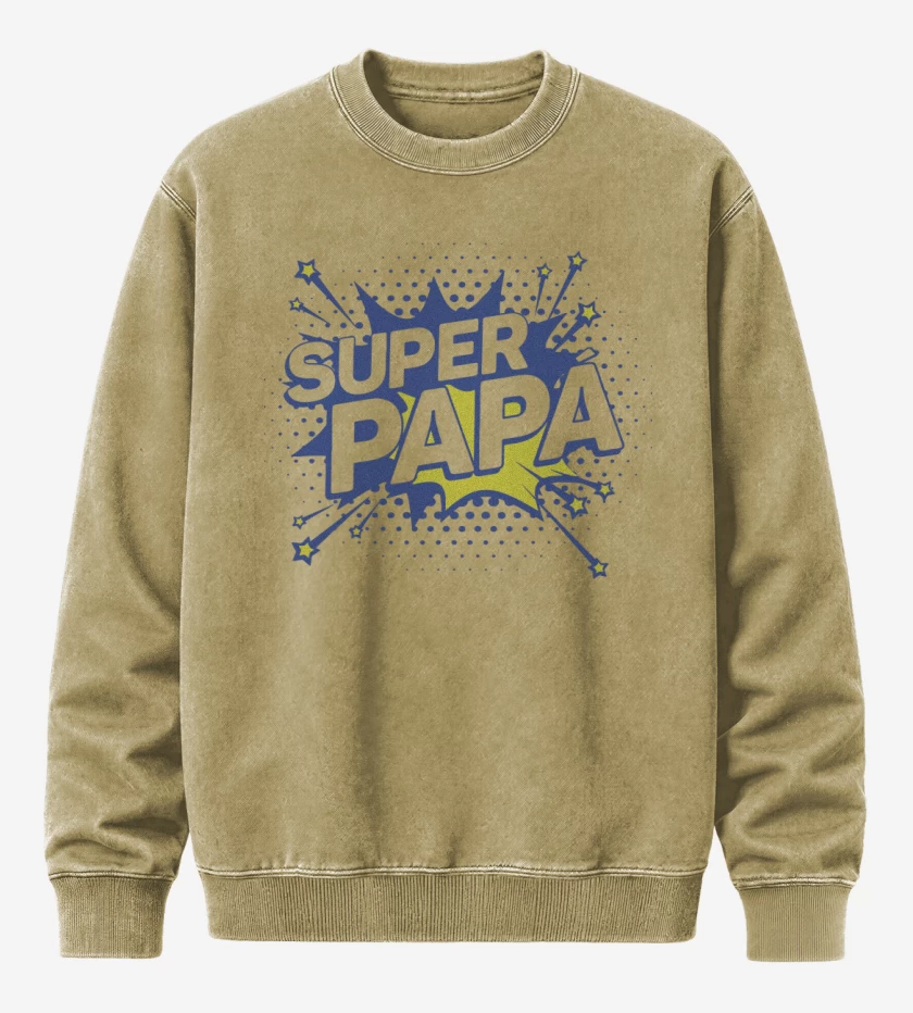 Poleron Polo Acid Wash Beige de Super papa 4