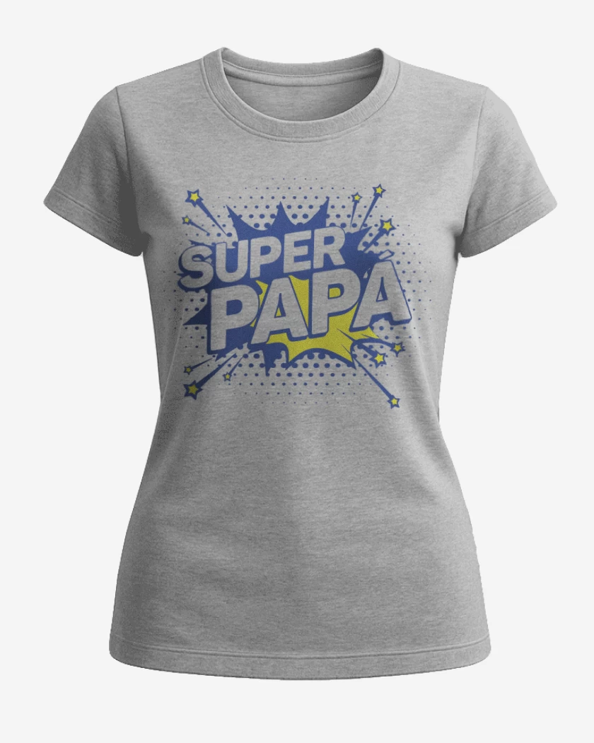 Polera de Mujer Gris Melange de Super papa 4