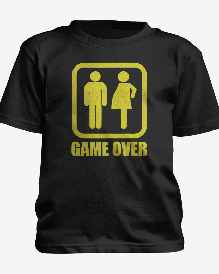Polera de niño Negro de Game over papa