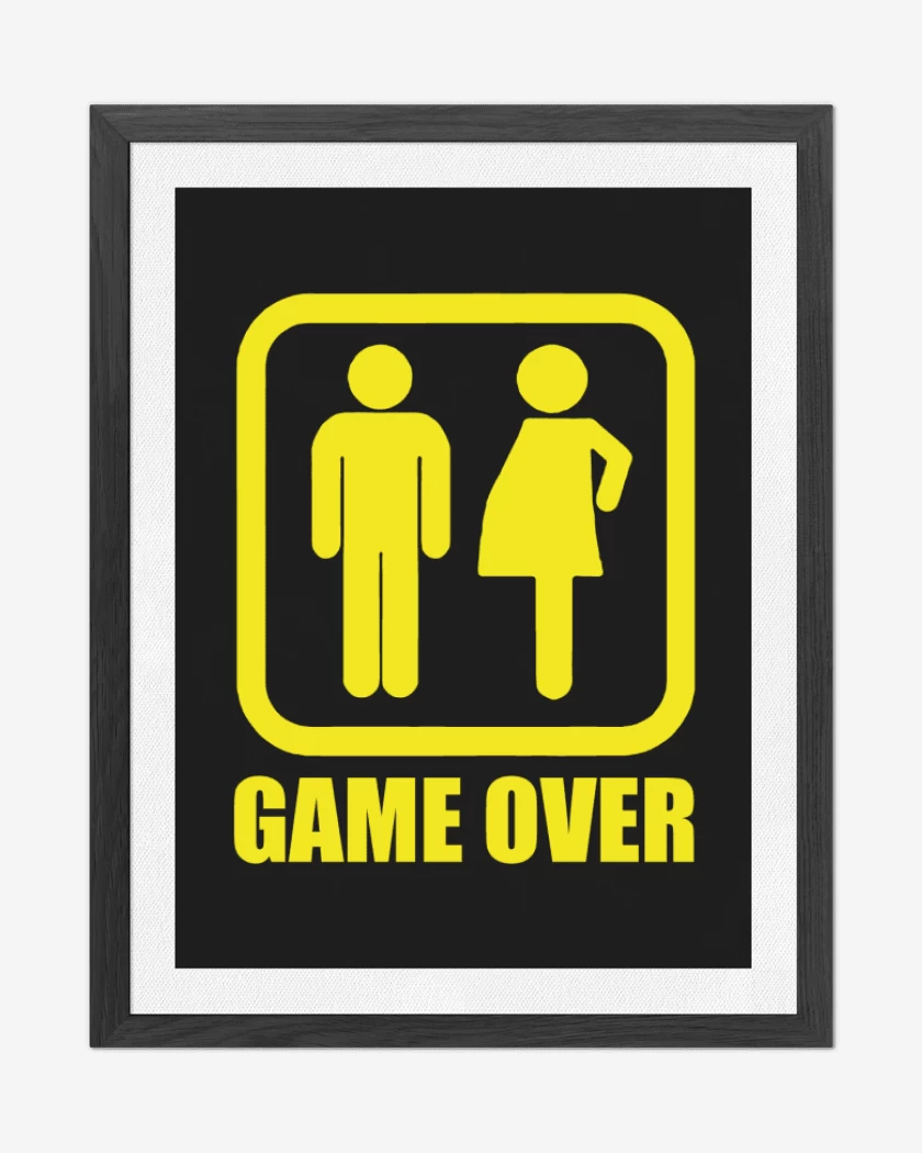 Cuadro decorativo Game over papa