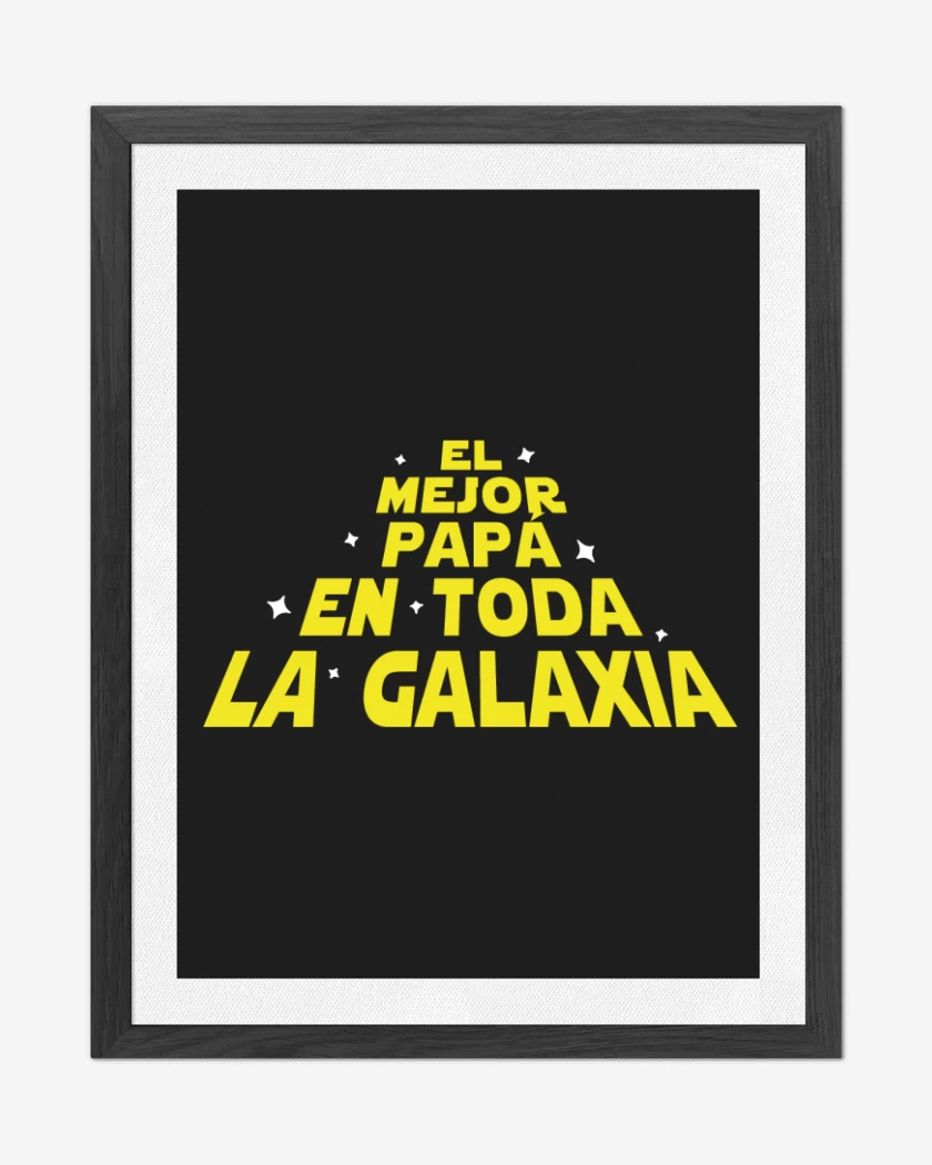 Cuadro decorativo El mejor papá en toda la galaxia galaxia