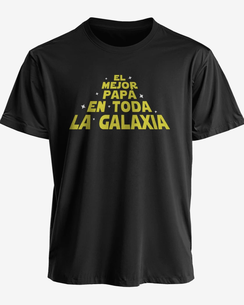 Polera premium El mejor papá en toda la galaxia galaxia