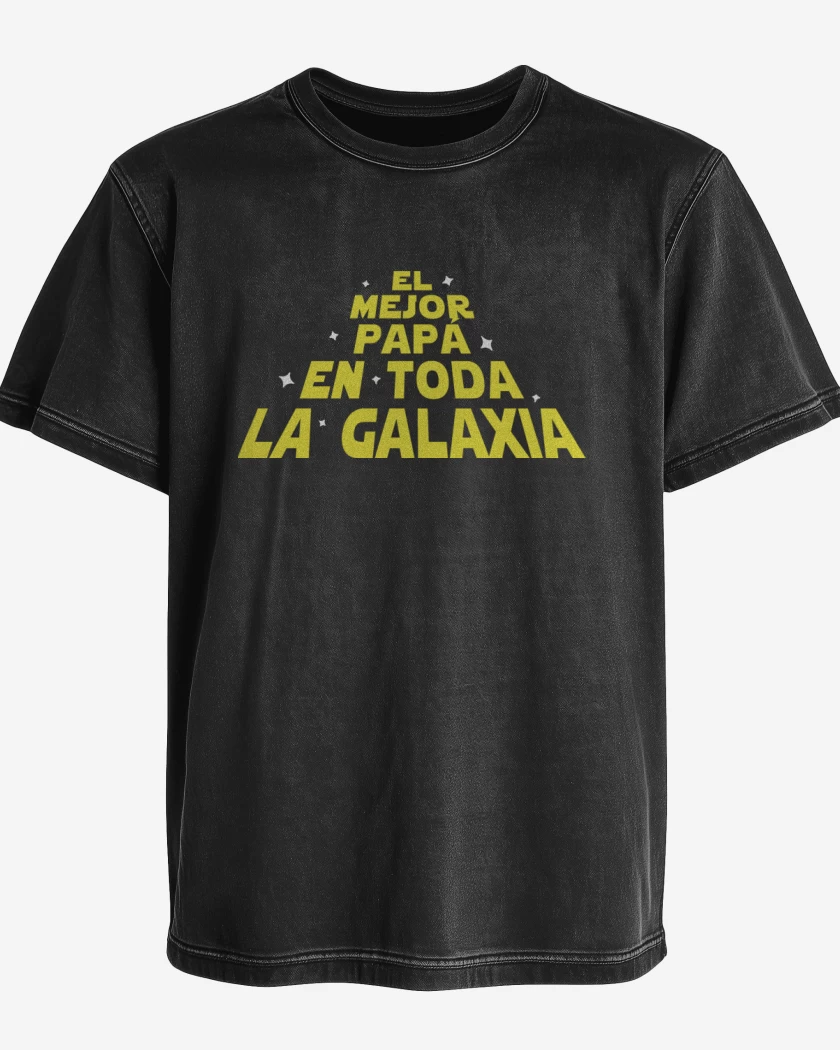 Polera desgastada El mejor papá en toda la galaxia galaxia