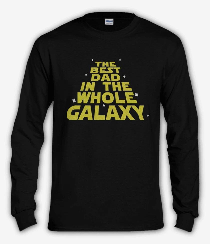 Polera manga larga The best dad in the whole galaxy