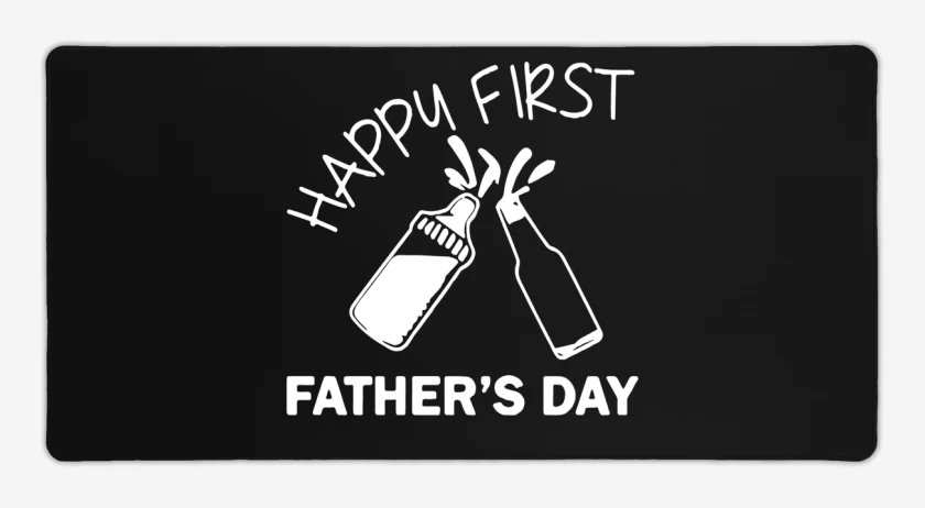 Mouse pad Gamer Negro de Happy first fathers day