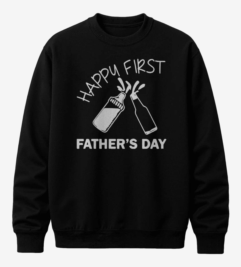 Poleron polo Negro de Happy first fathers day