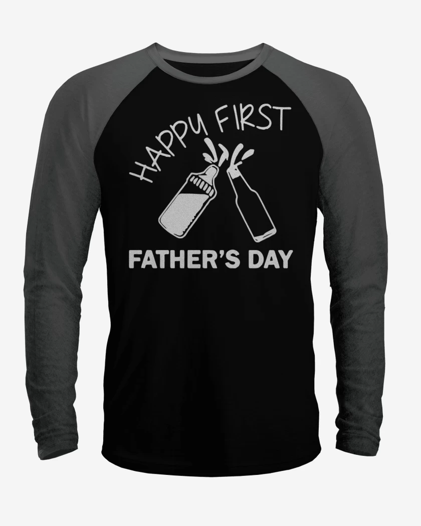 Polera Raglan Happy first fathers day