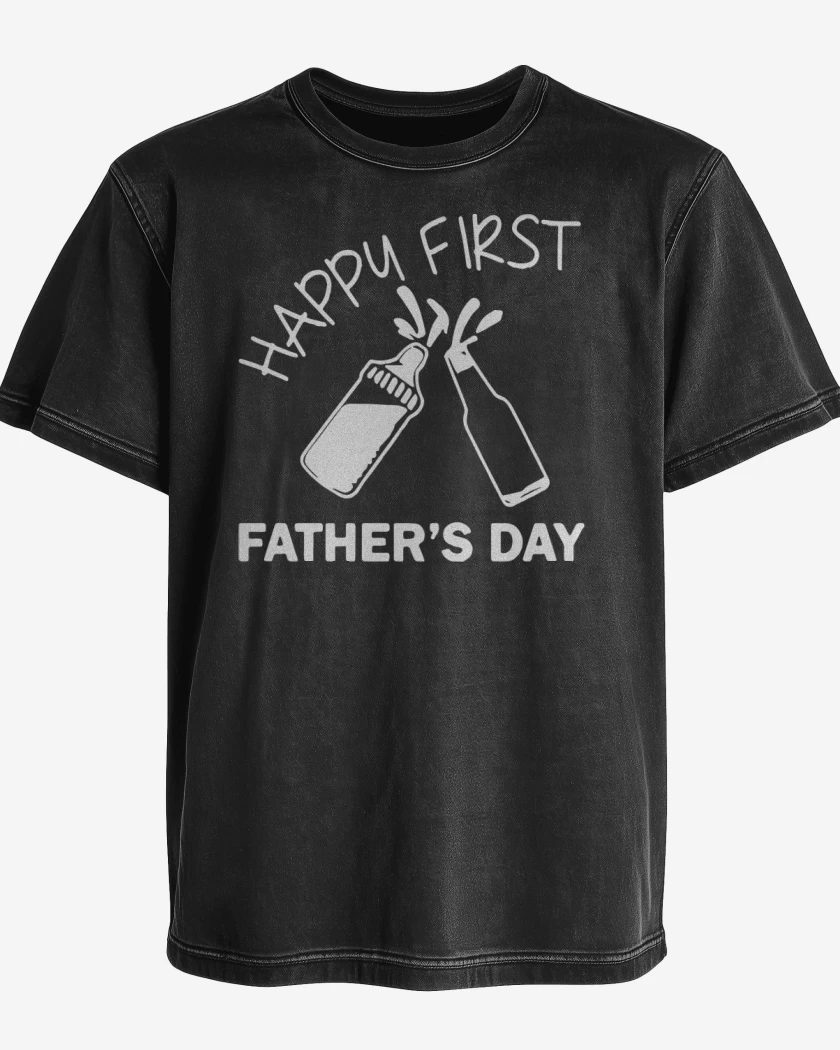 Polera desgastada Happy first fathers day