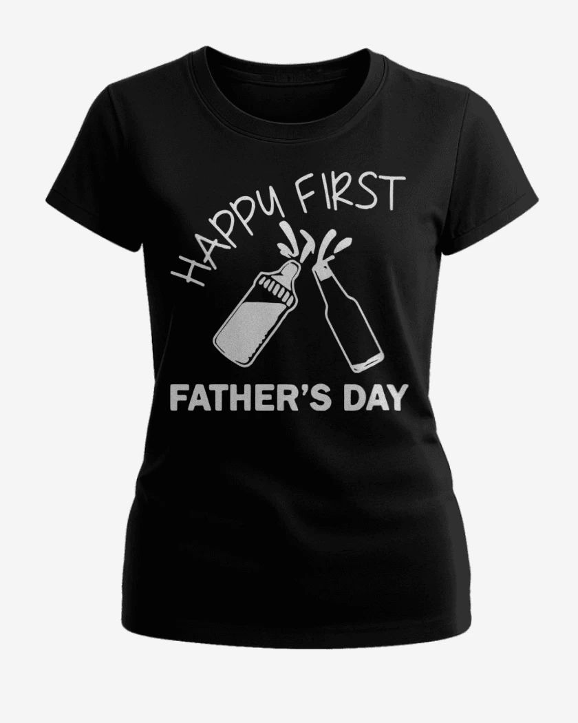 Polera de Mujer Negro de Happy first fathers day