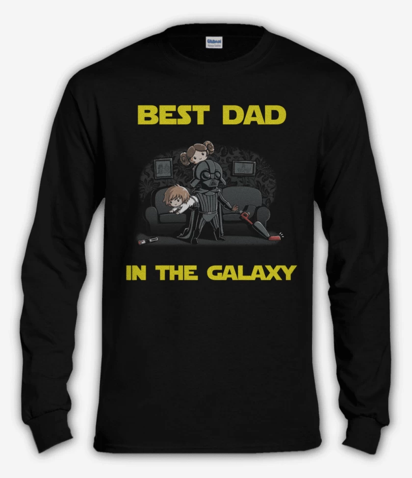 Polera manga larga Best dad in the galaxy hogareño