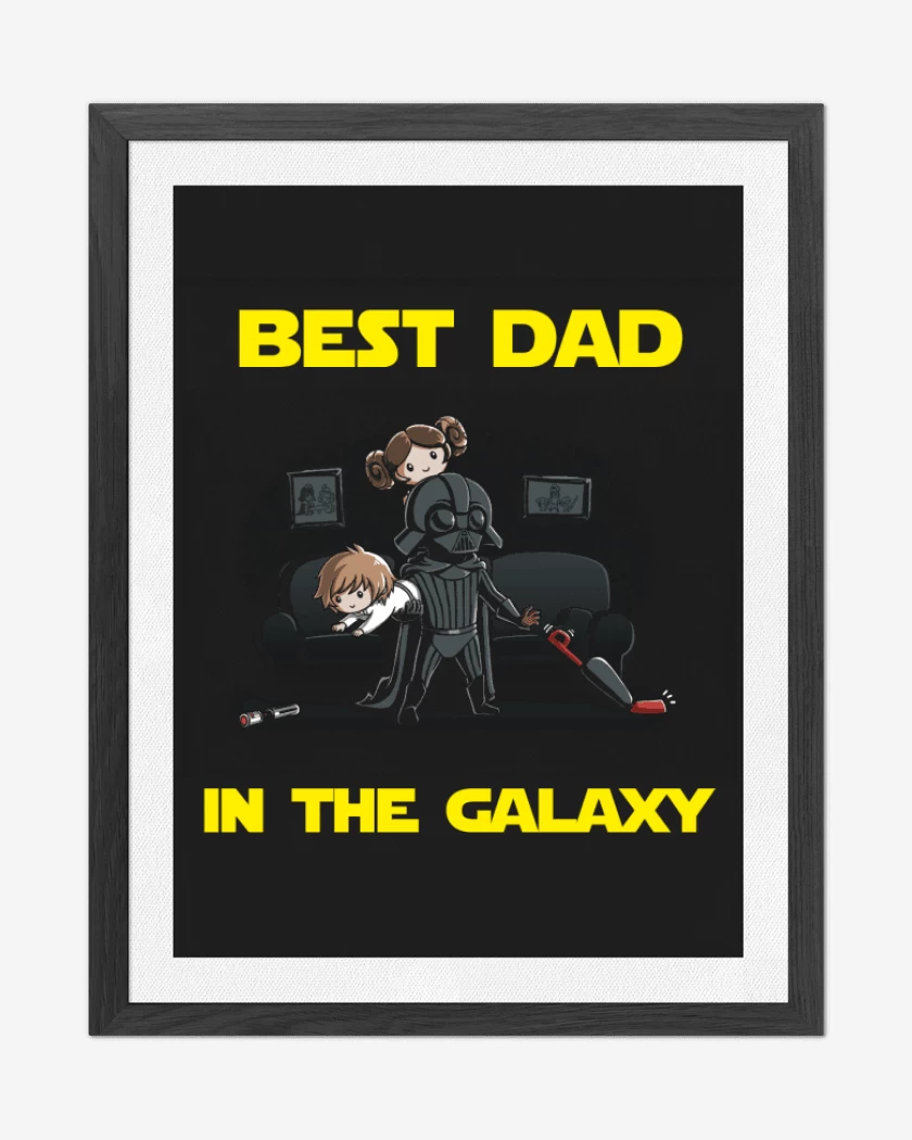 Cuadro decorativo Best dad in the galaxy hogareño