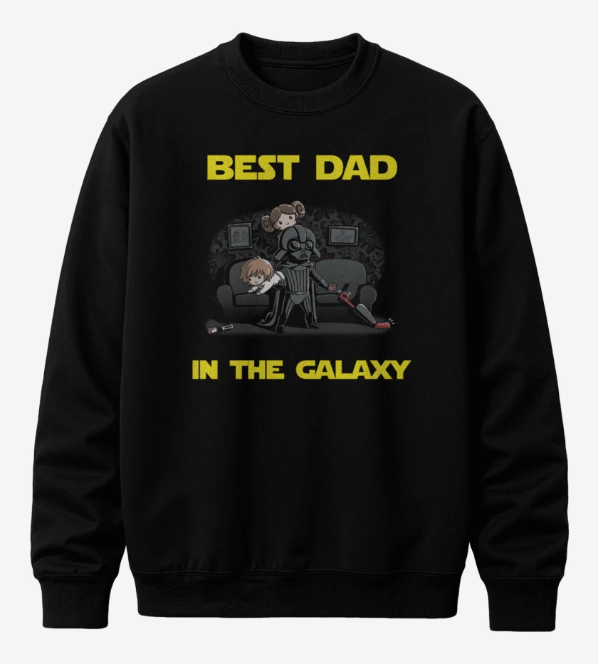 Poleron polo Best dad in the galaxy hogareño