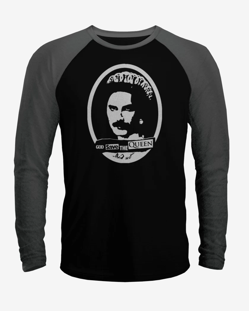 Polera Raglan God save the queen