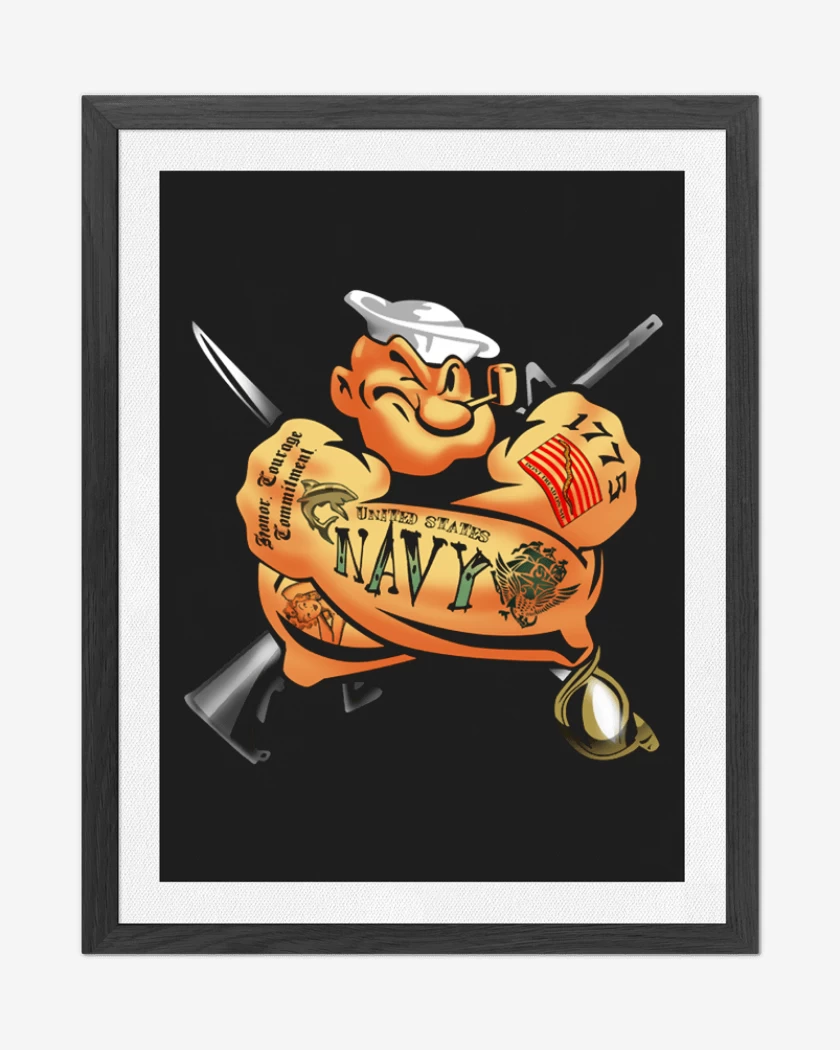 Cuadro decorativo Negro de Popeye 