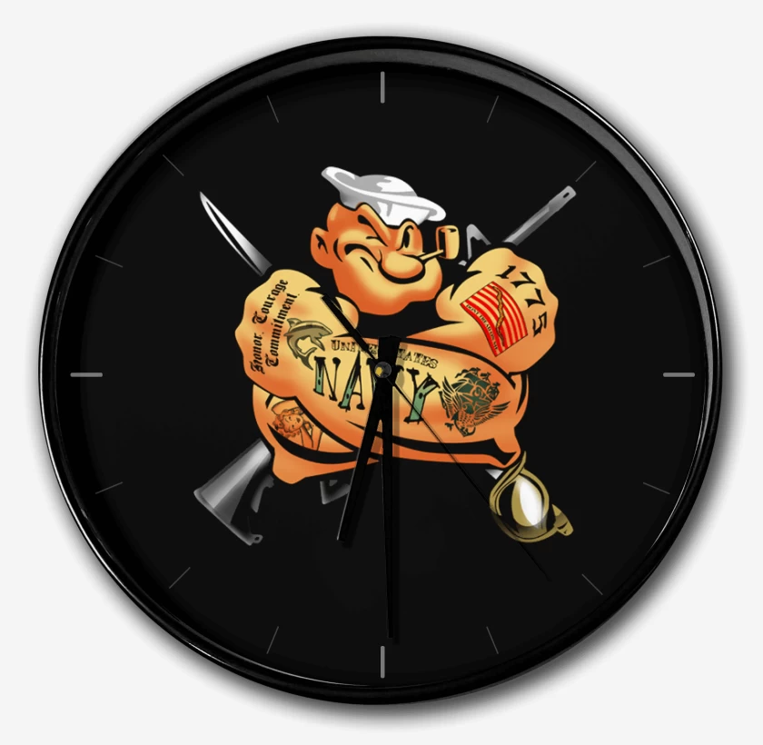 Reloj Negro de Popeye 