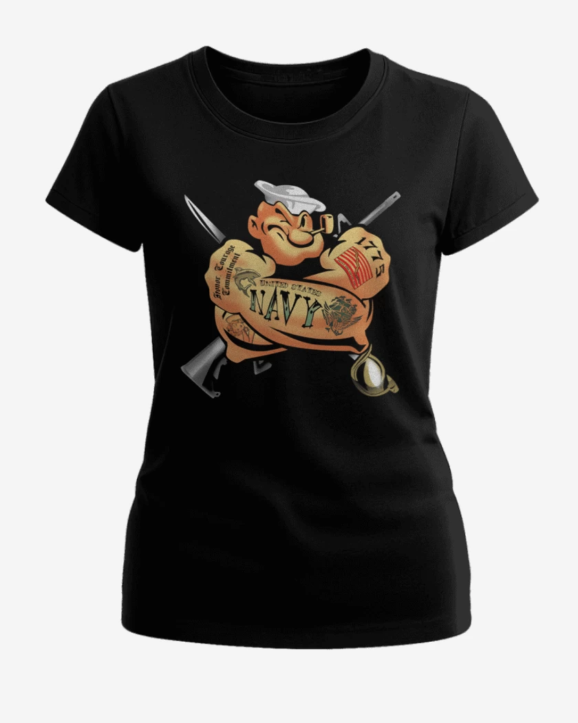 Polera de Mujer Negro de Popeye 