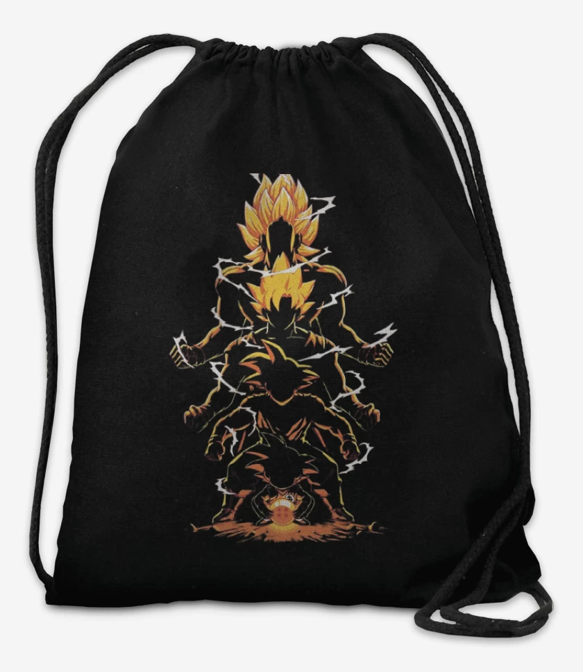 Mochila Negro de Goku evoluciones super saiyan