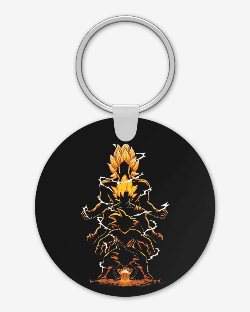Llavero Negro de Goku evoluciones super saiyan