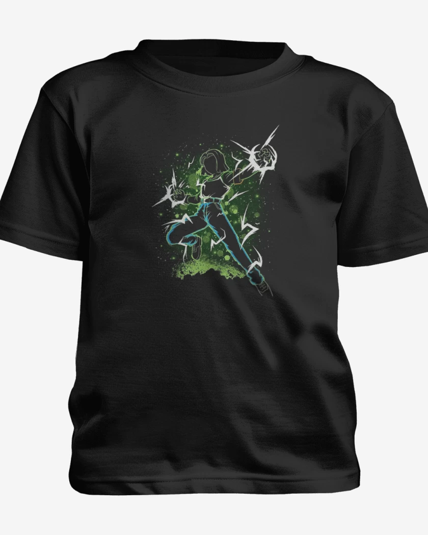 Polera de niño Negro de Androide N°17  full