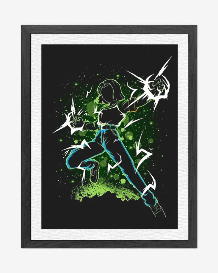Cuadro decorativo Negro de Androide N°17  full