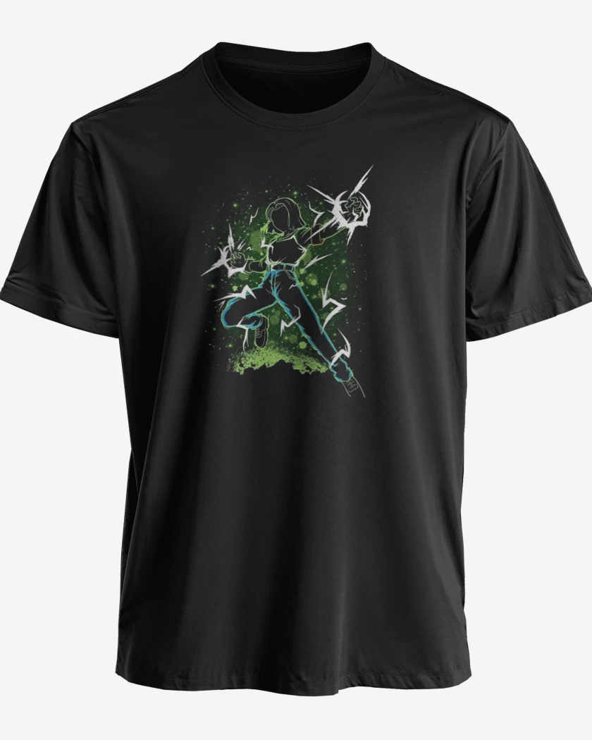 Polera premium Negro de Androide N°17  full
