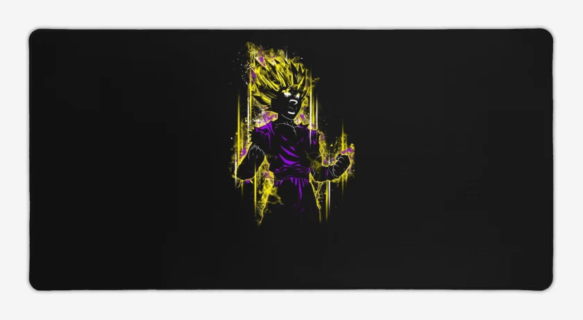 Mouse pad Gamer Negro de gohan nivel 2