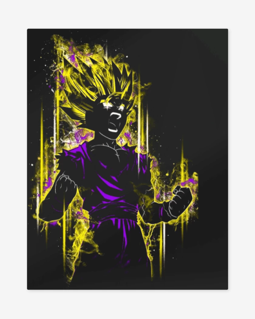 Print metalico Negro de gohan nivel 2