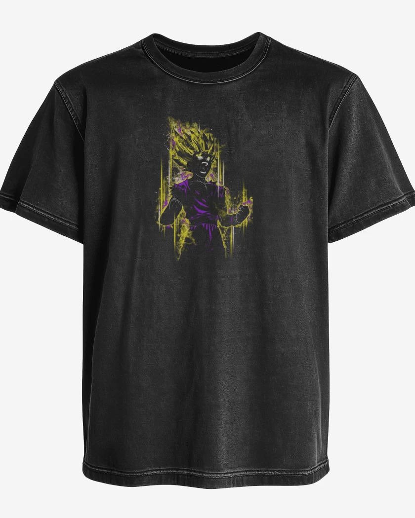Polera desgastada Negro de gohan nivel 2