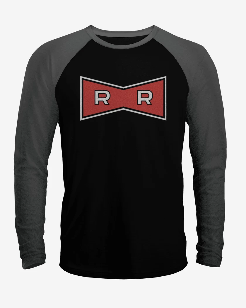 Polera Raglan Negro / Negro Heather de Patrulla roja