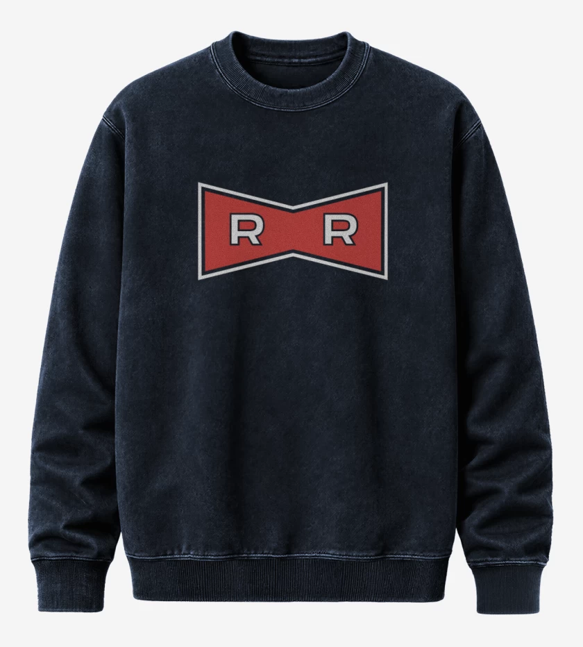 Poleron Polo Acid Wash Azul Marino de Patrulla roja