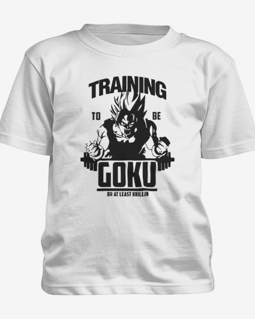 Polera de niño Blanco de Training to beat goku 2