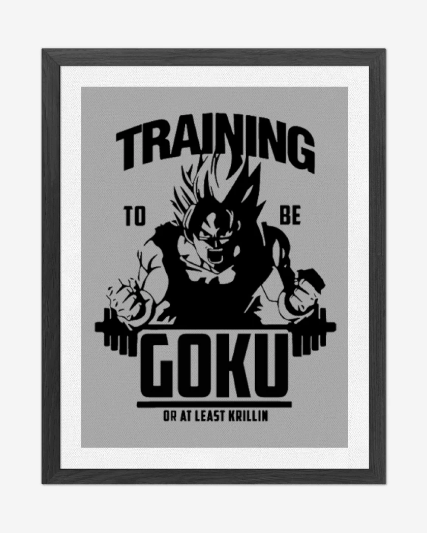 Cuadro decorativo Gris Melange de Training to beat goku 2