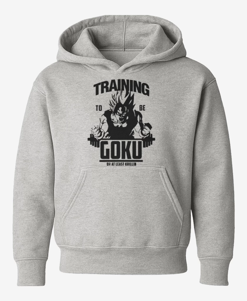 Poleron de niño Gris Melange de Training to beat goku 2