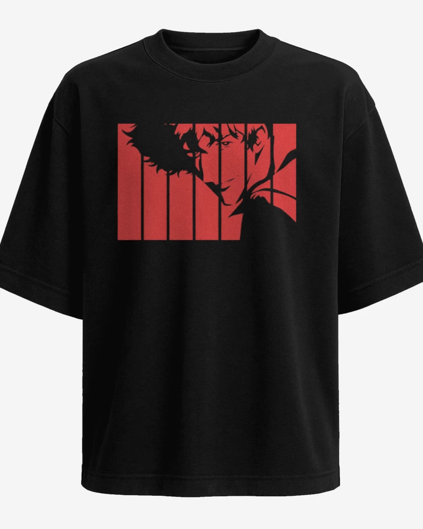 Polera Oversize Negro de Cowboy bebop 2
