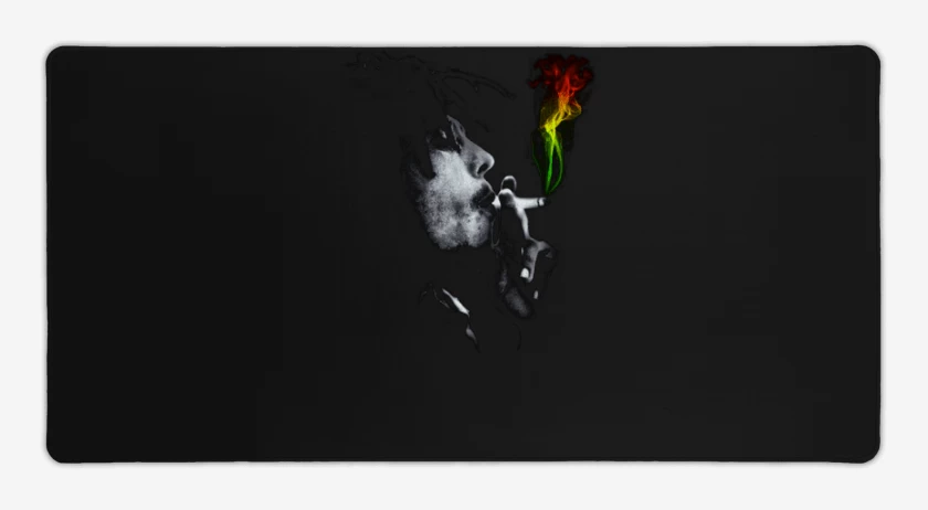 Mouse pad Gamer Negro de Bob Marley