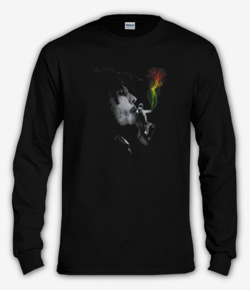 Polera manga larga Negro de Bob Marley