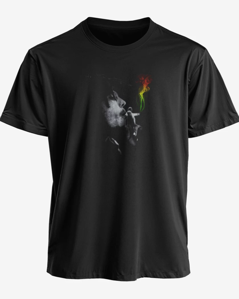 Polera premium Negro de Bob Marley