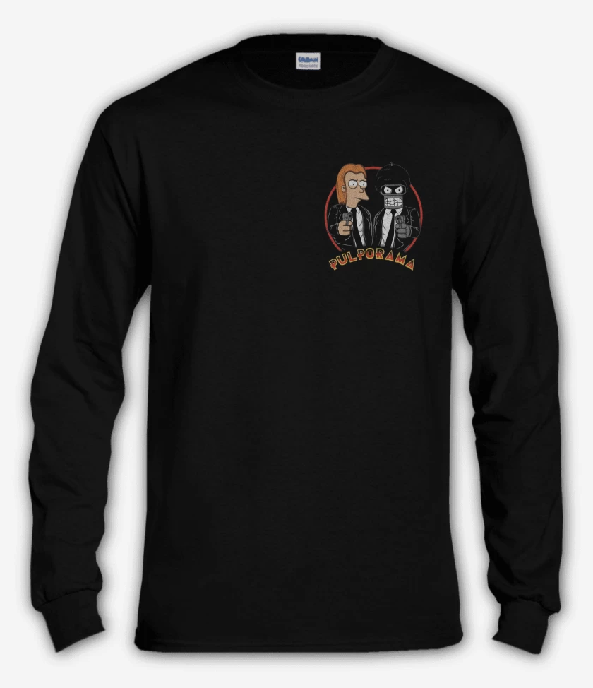 Polera manga larga Negro de Pulporama