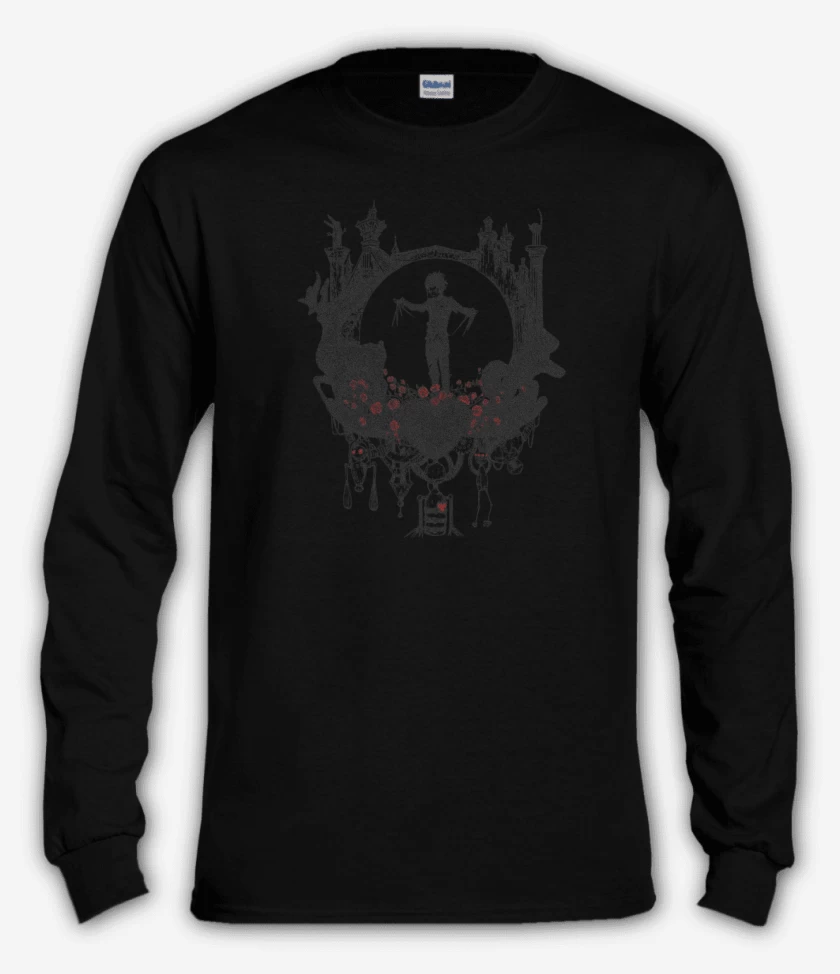 Polera manga larga Negro de Hombre manos de tijera