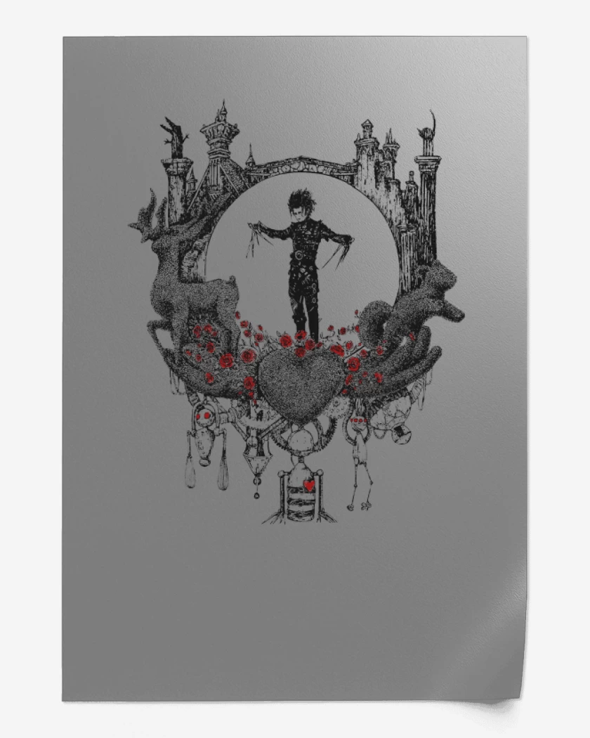 Print Hombre manos de tijera