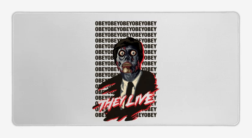 Mouse pad Gamer Blanco de They live